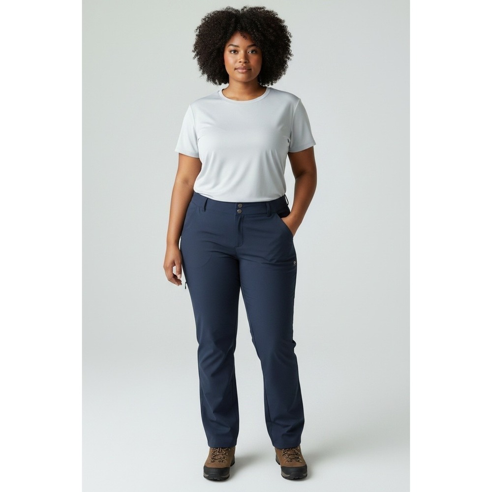 Columbia Womens Omni-Shield Hiking Pants Gray Plus Size 20W Outdoor Stretch Tech